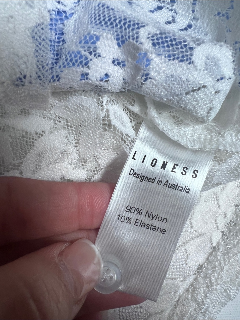 NWT Lioness Women's White Boyfriend Shirt Lace Button Down Small - Picture 4 of 7